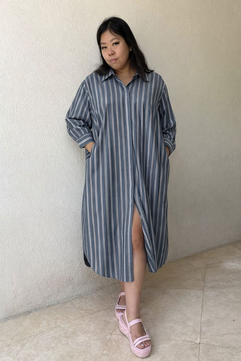 Mia Oversized Shirt Dress- Denim