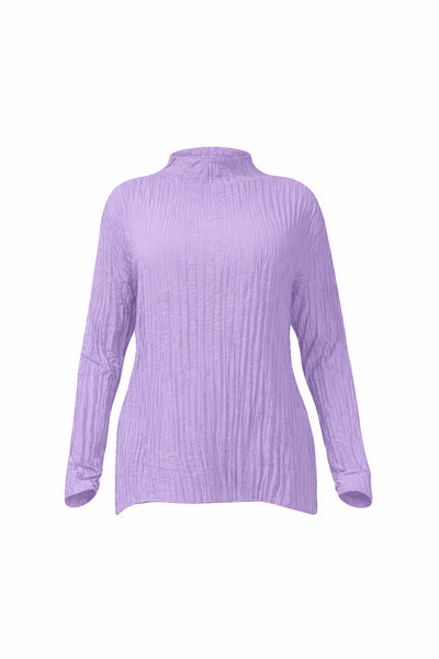 Esme Pleated Funnel Neck Top- Lavender – Baacal