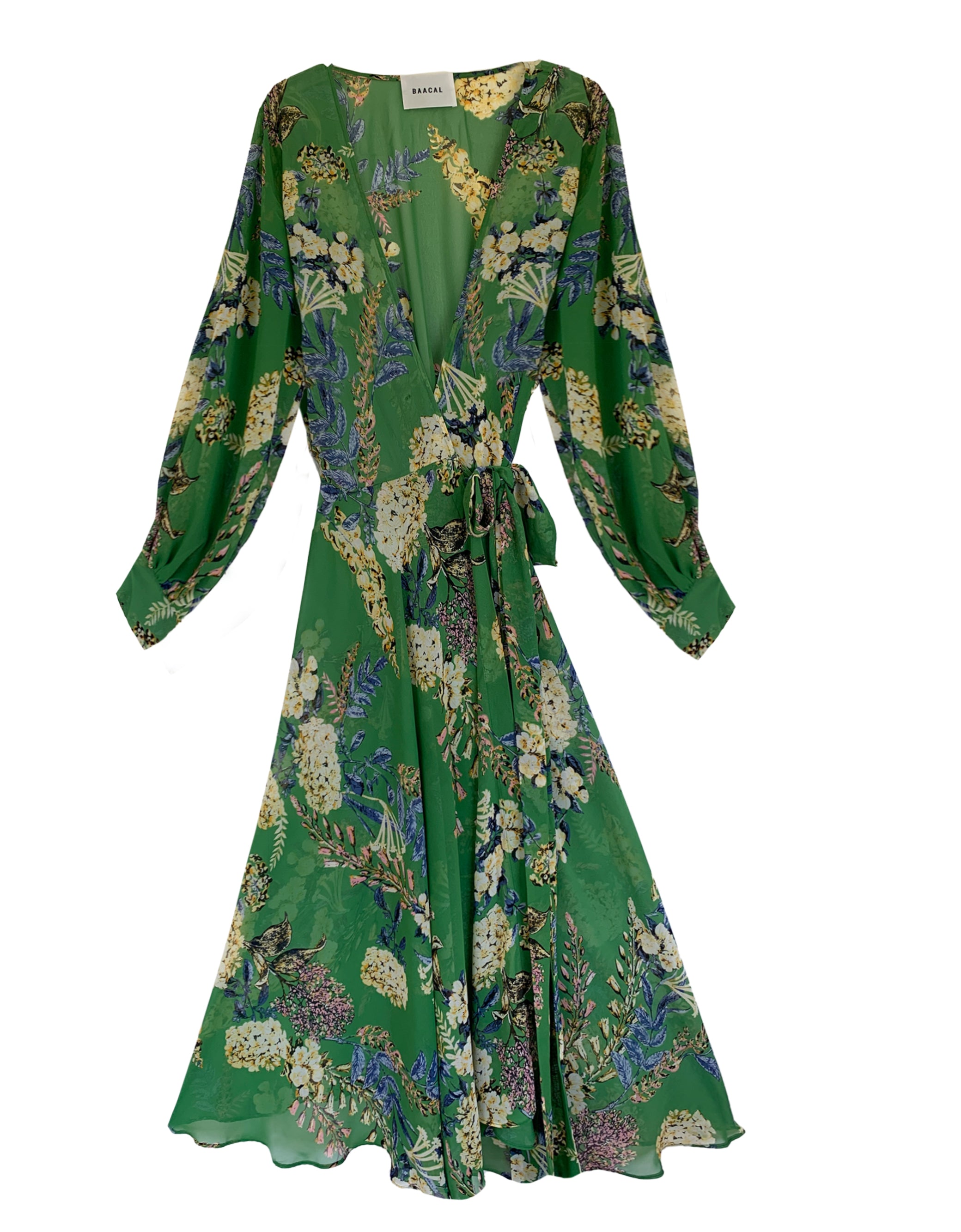 Midi Wrap Dress- Garden Tea