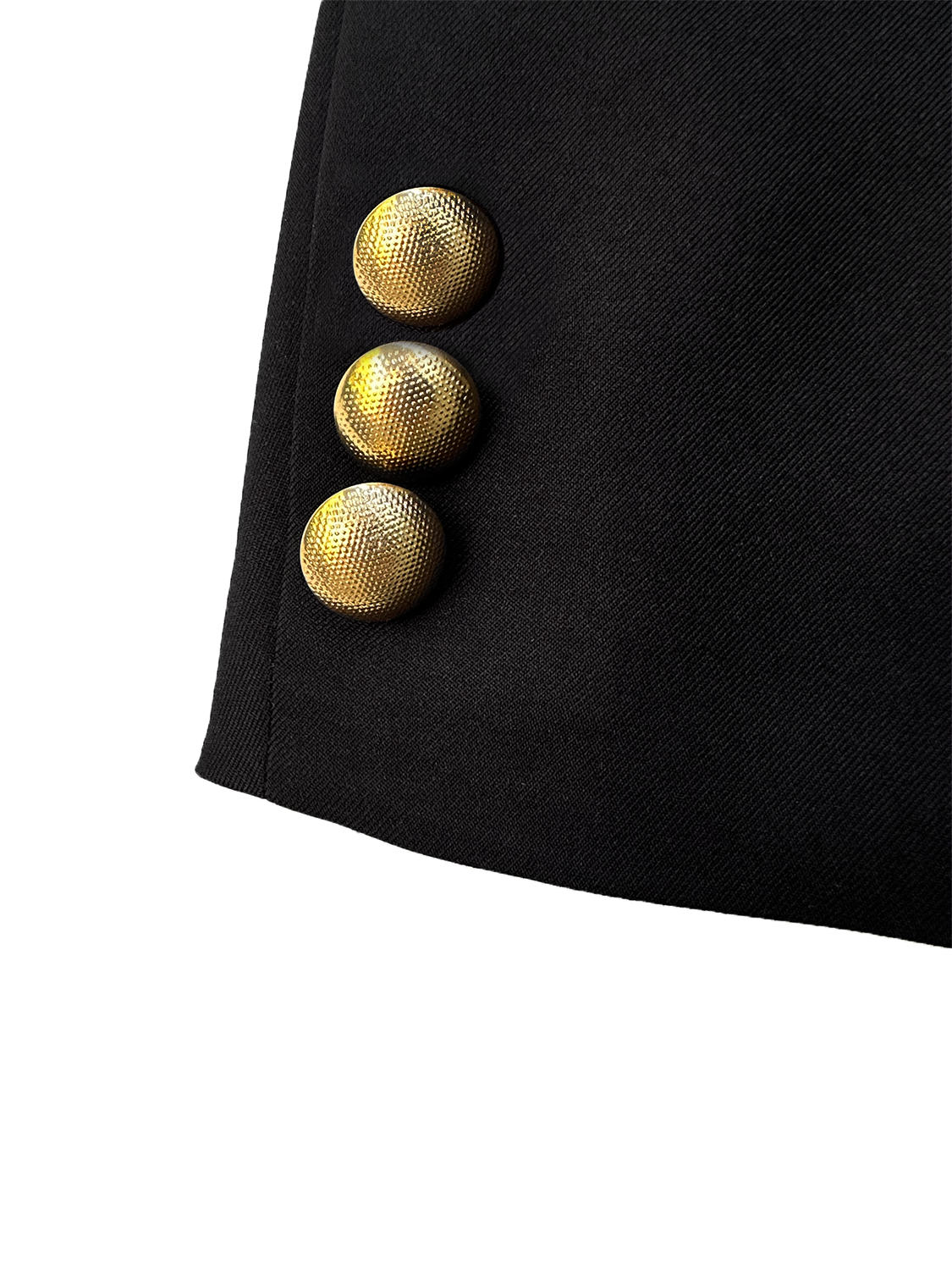 Cropped Blazer - Black Gold Buttons Baacal Cropped Blazer - Black Gold Buttons Baacal