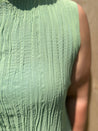 pleat detail on model