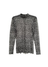 grey leopard mesh top