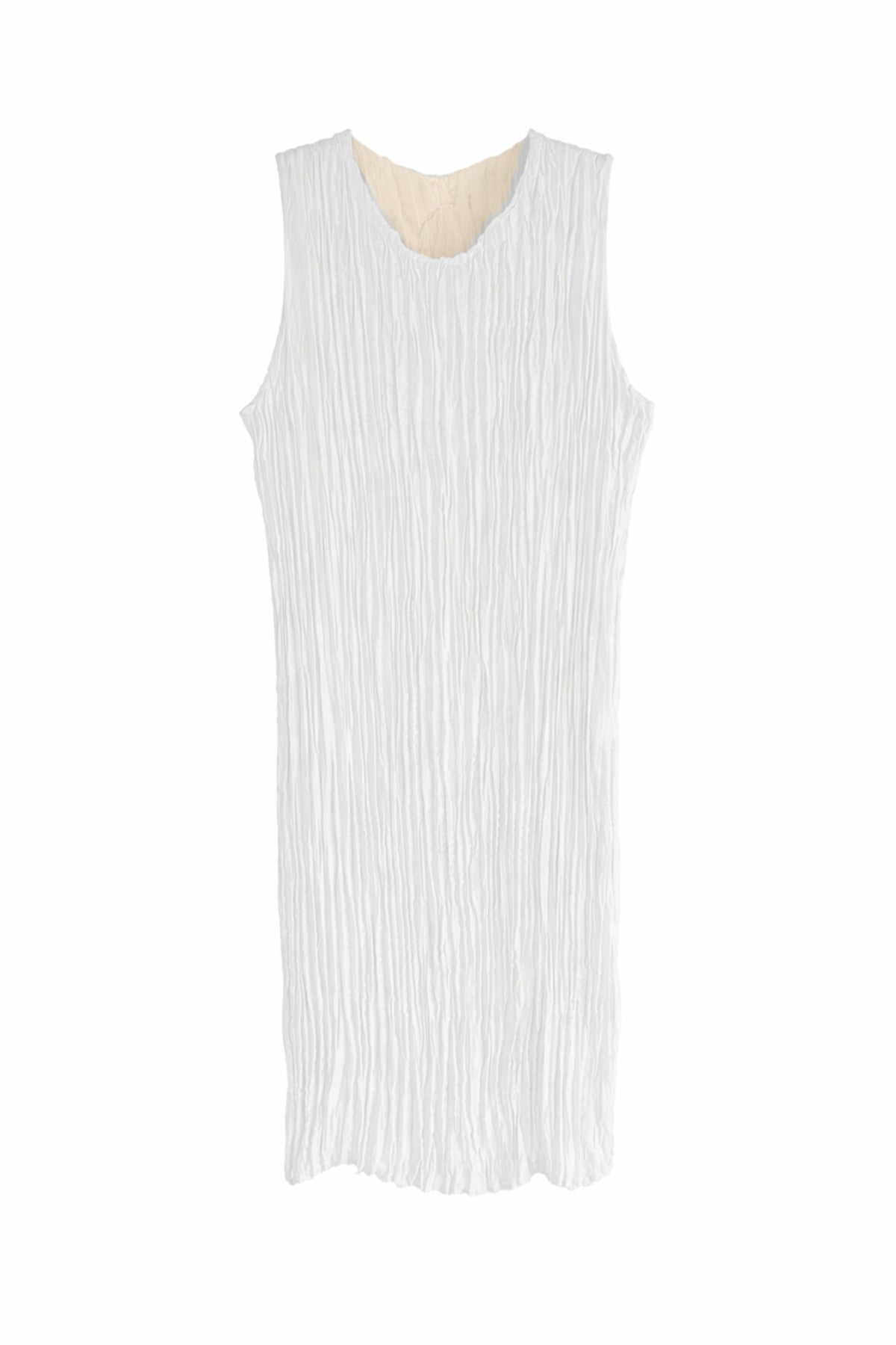 jaya pleated dress in white