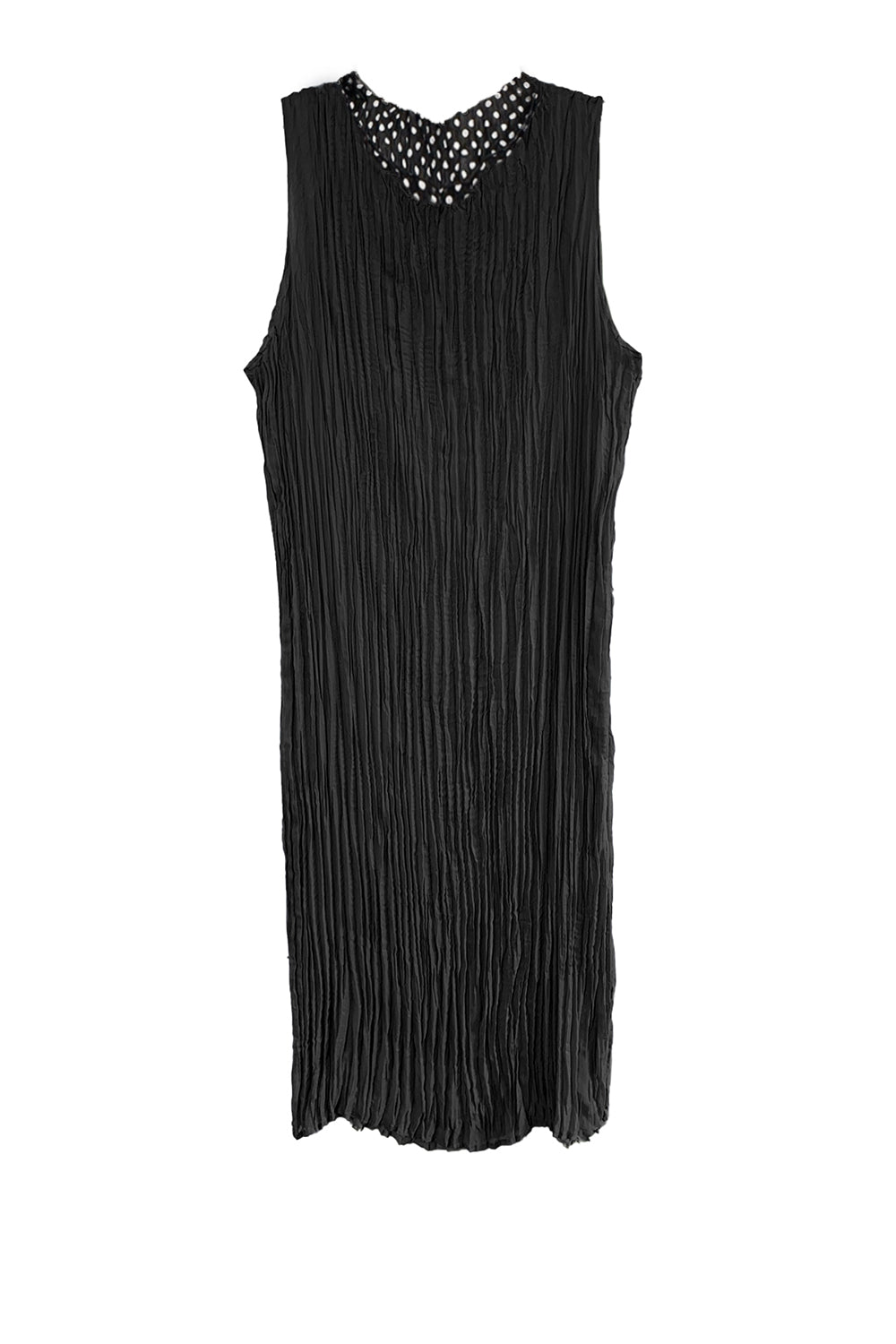 Jaya Pleated Dress- Reversible Polka Dot / Black