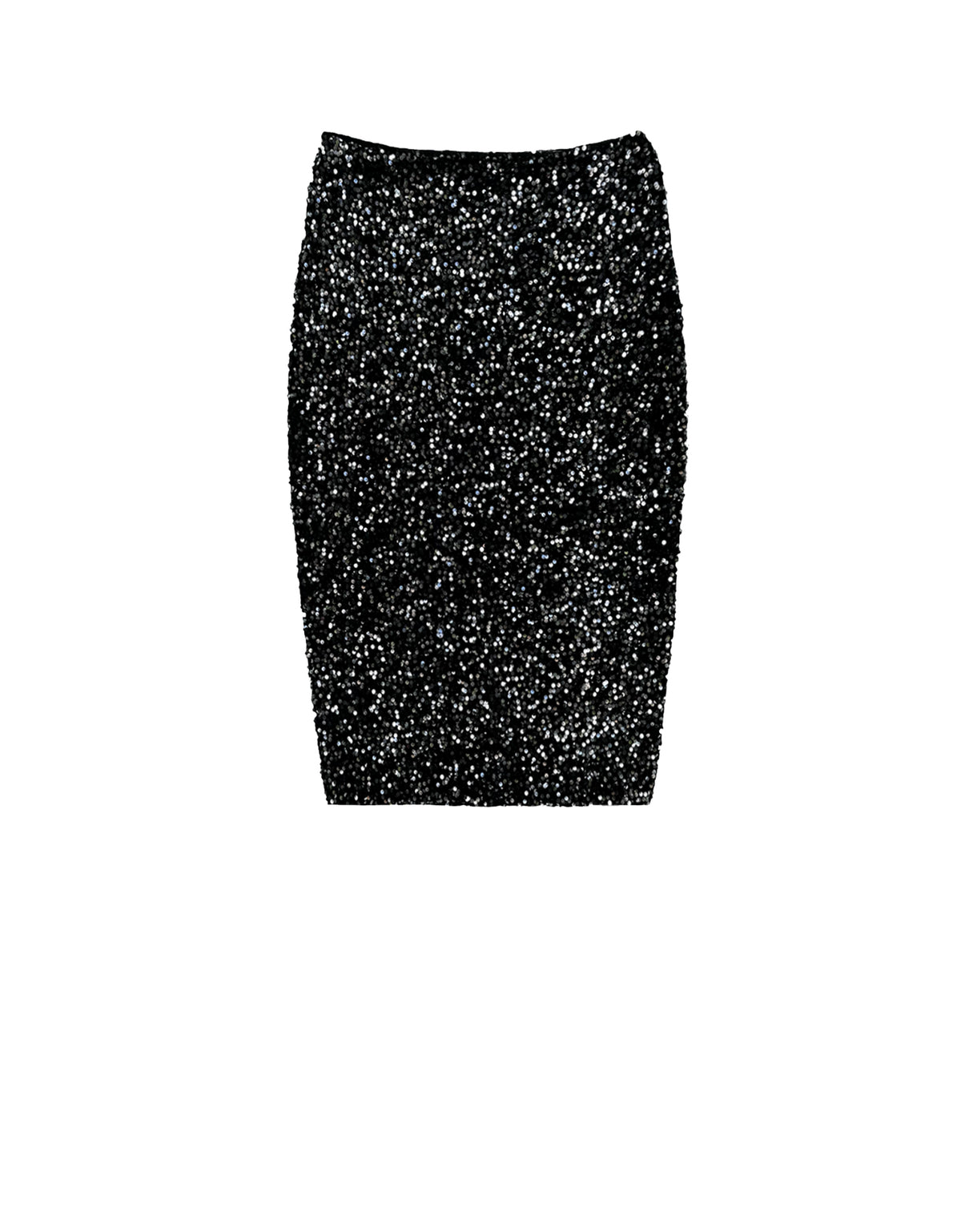Kaya Midi Sequin Skirt Silver