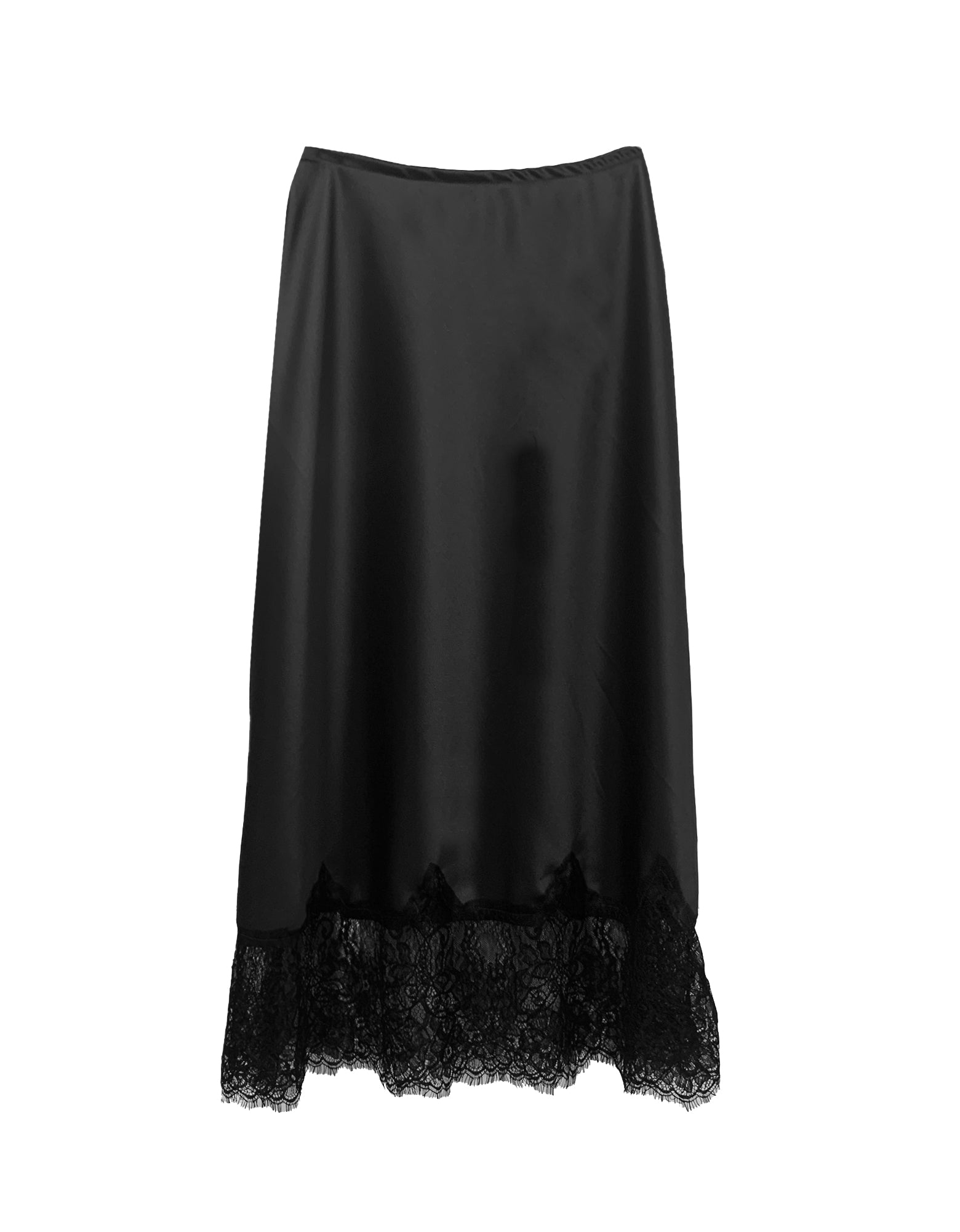 Bias Lace Slip Skirt- Aqua/ White – Baacal