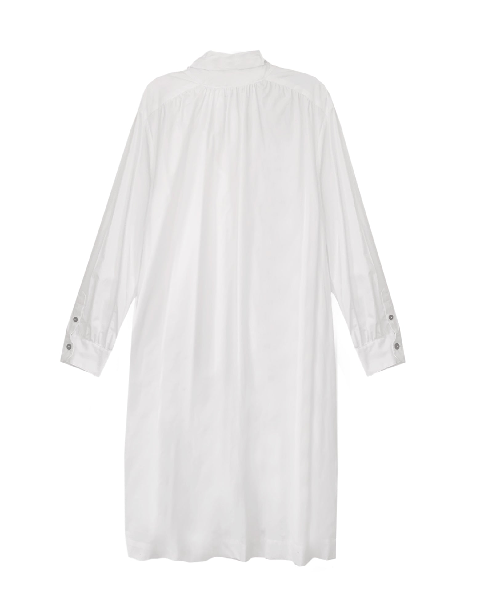 back flat of white marion dress
