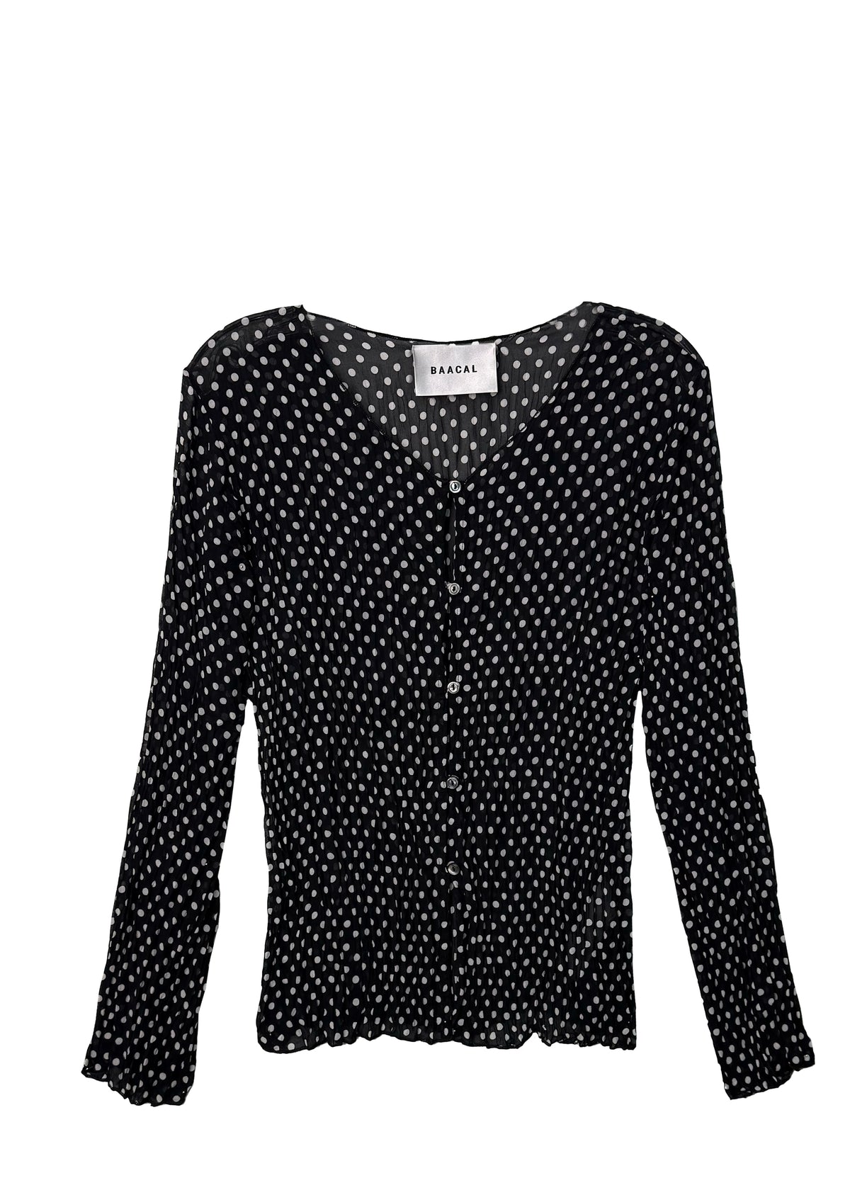 Maya Pleated Cardigan Polka Dot