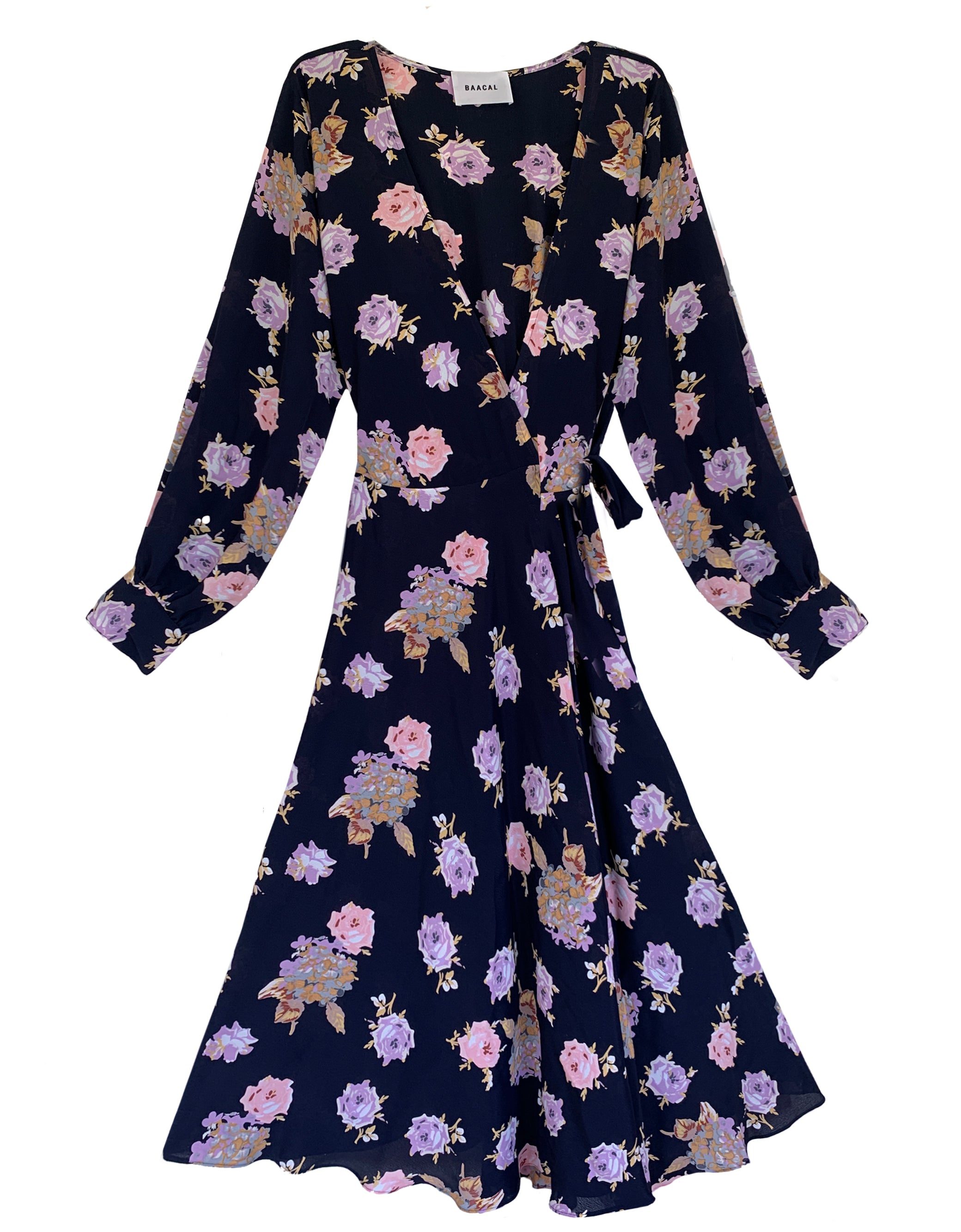 Midi Wrap Dress- Moonlight Rose