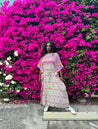 Model wearing kaftan