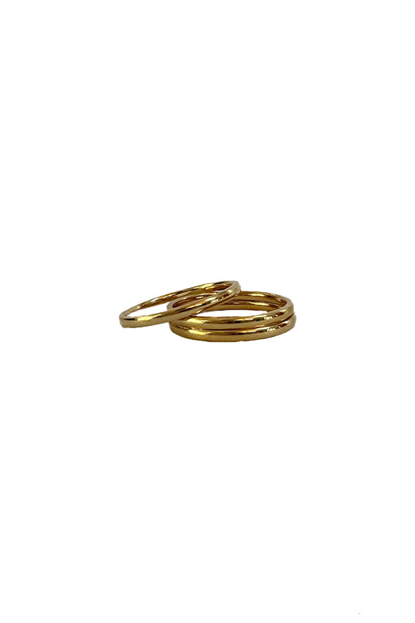 BAACAL thin gold plated stacking rings.