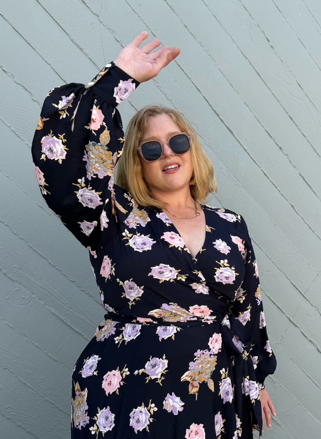 Midi Wrap Dress- Moonlight Rose