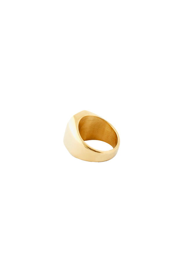 A Classically Cool Statement Ring - the Signet ring is reminiscent of a high school ring - perfect to wear alone or stacked with our other designs. Available in a size 9, 10 & 11