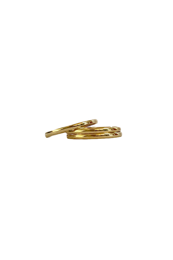 BAACAL thin gold plated stacking rings.
