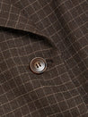 close up of fabric button