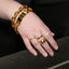Gold wide Stacking Ring-8mm
