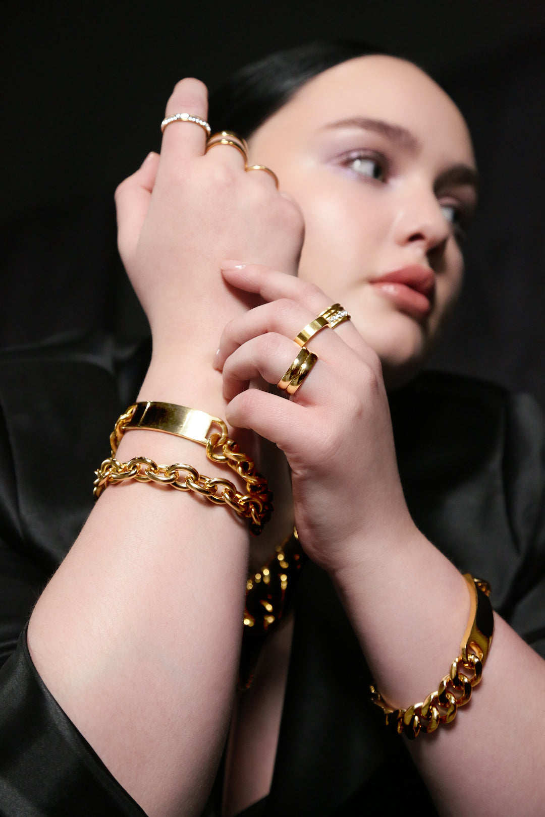 Chunky O Gold Chain Bracelet