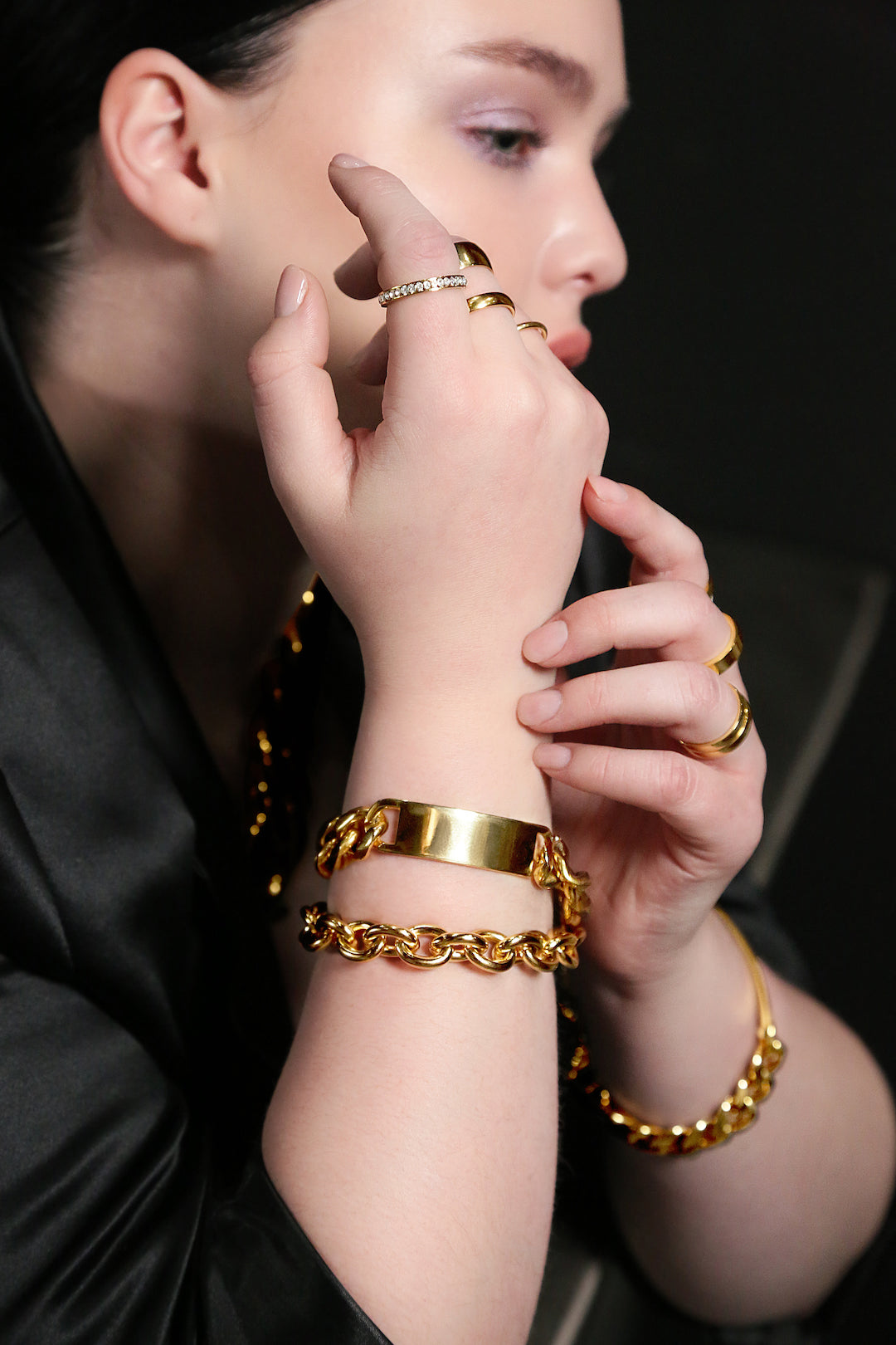 Chunky O Gold Chain Bracelet