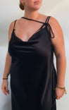 The "Tie Me Up" Bias Slip Dress - So many ways to wear this dress - sustainable wood pulp fabric - Black