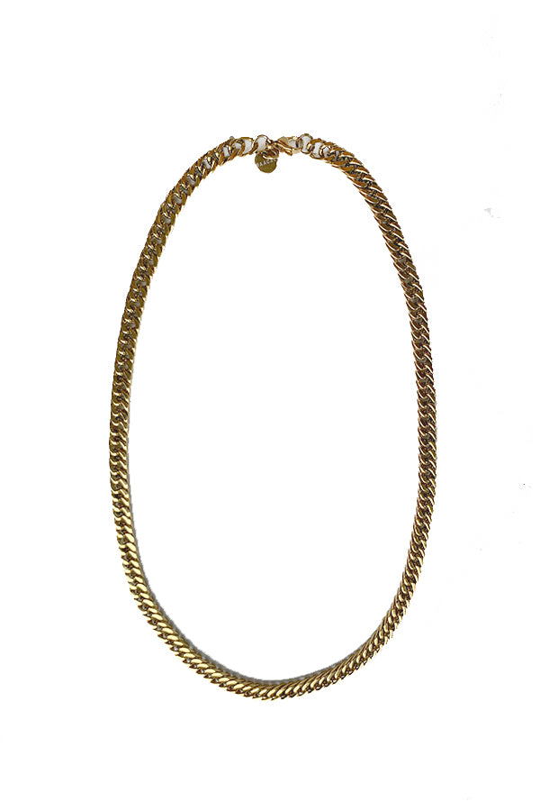 BAACAL Gold Plated Small Cuban Gold Chain Necklace. 