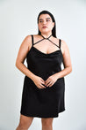 The "Tie Me Up" Bias Slip Dress - So many ways to wear this dress - sustainable wood pulp fabric - Black