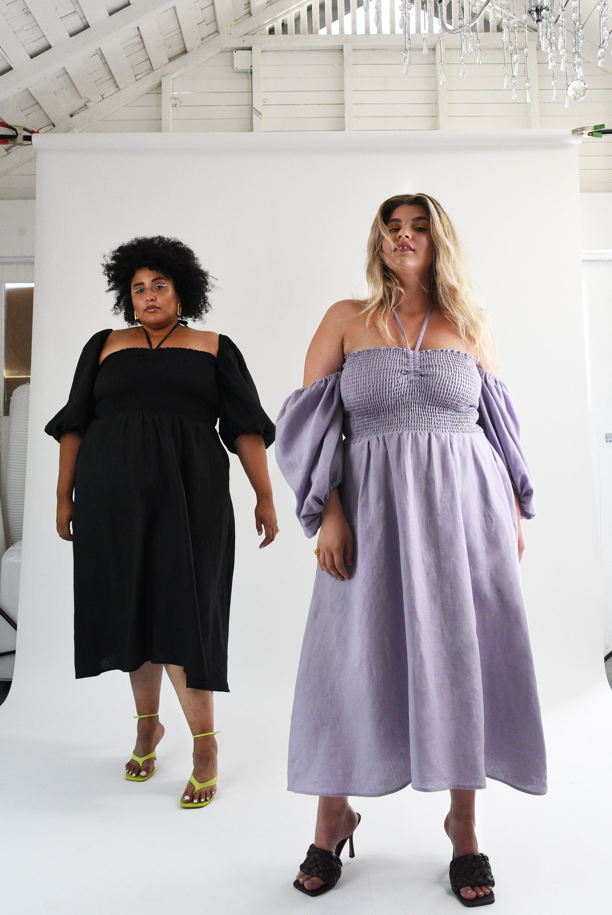 The Colette Dress in Lilac Linen  - Size Inclusive - Plus Size Dress