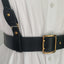 Leather Halter Harness and Belt Set