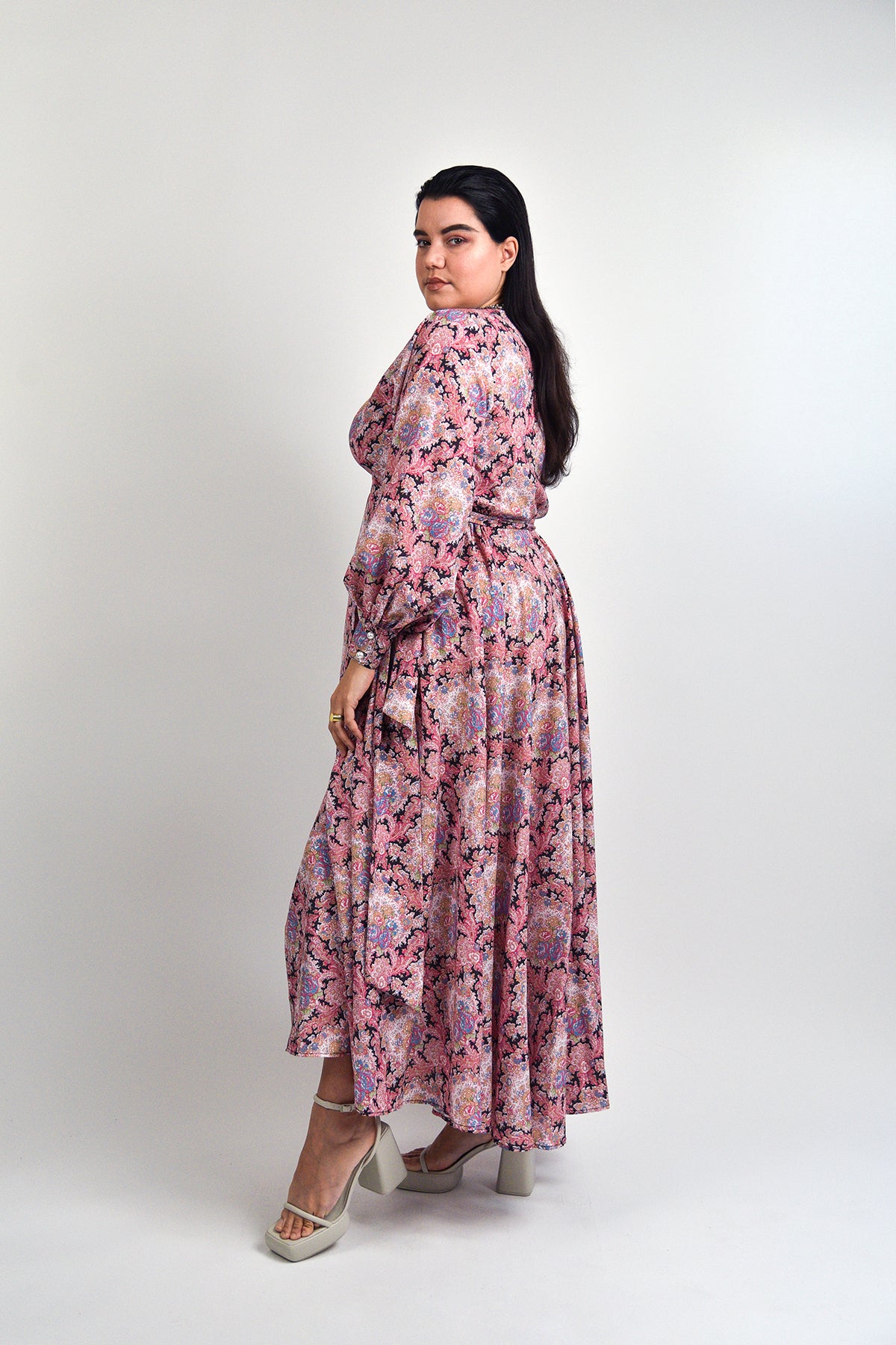 The Maxey Wrap Dress - Vintage Paisley Print - Size Inclusive - Plus Size Dress