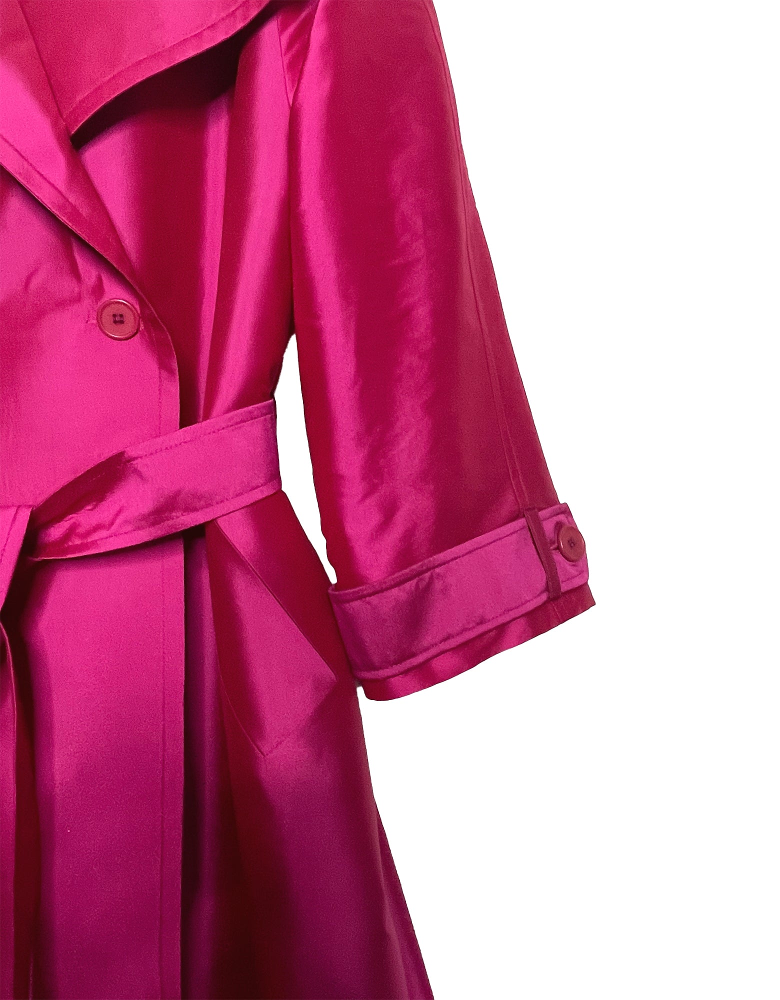 Modern Classic- Taffeta Trench Hot Pink Fuchsia - Designed to fit the "True Size Majority" sizes 10+