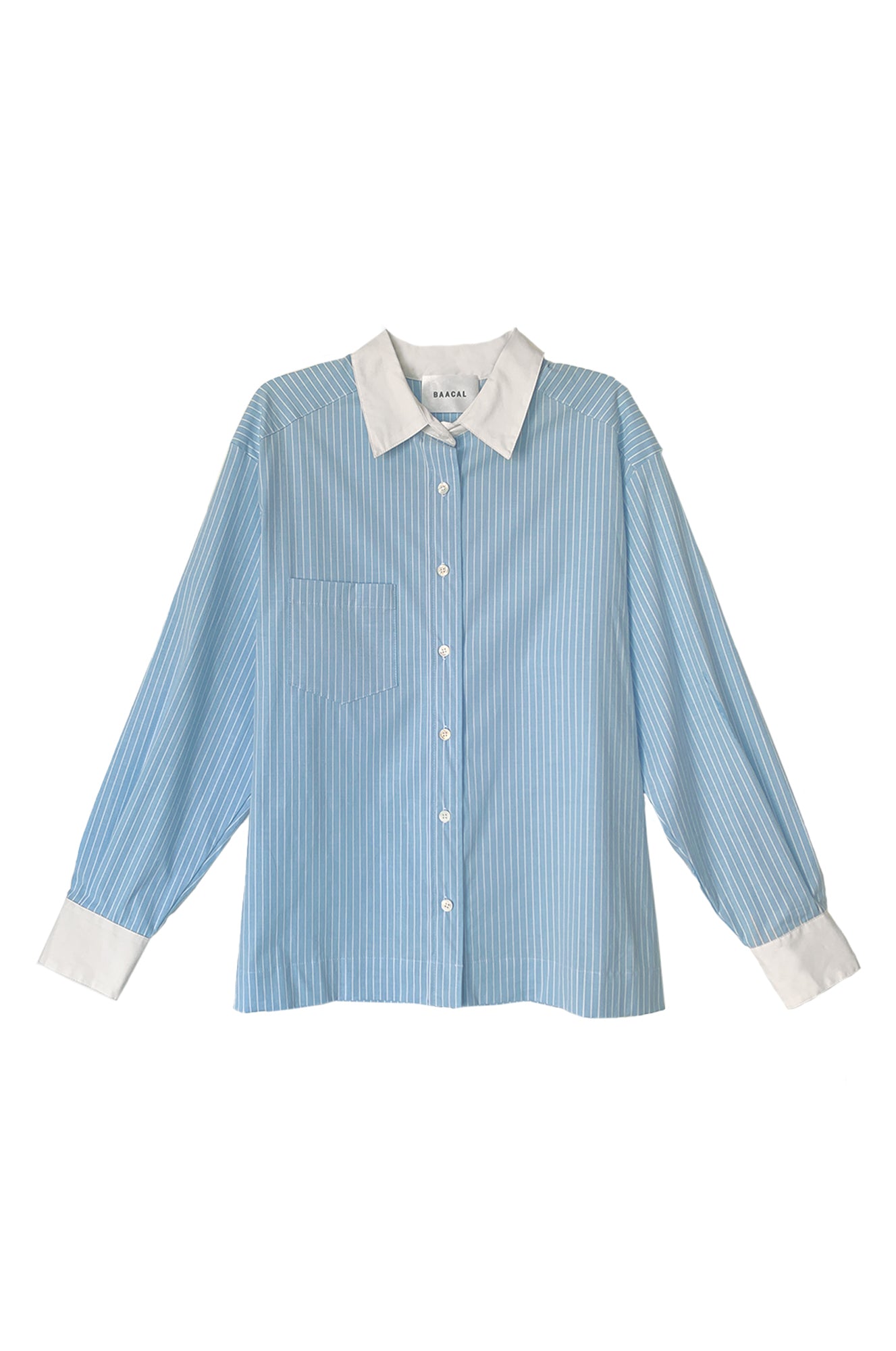 Perfect Oversized Stripe Shirt no.1 Light blue stripe