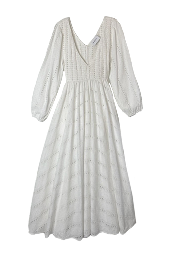 BAACAL Ivory eyelet plus size maxi dress by  Cynthia Vincent