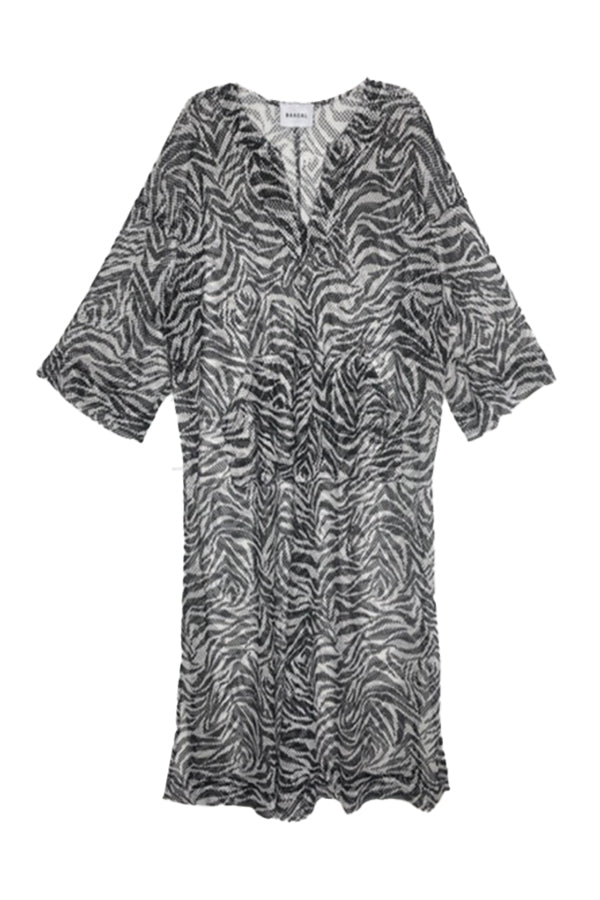 Zebra Mesh Jallaba Kaftan